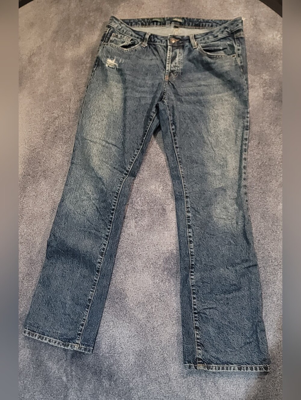 Wild Fable Button Fly Women's Size 10 Blue Denim Jeans Low Rise Bootcut